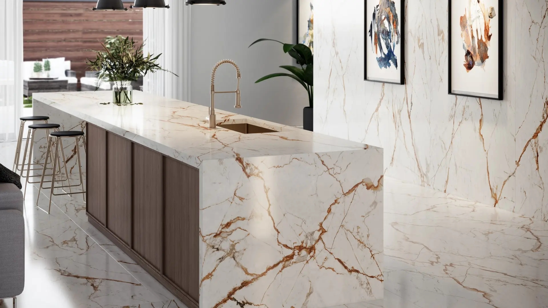 Discover our collection of Marble lookalike worktops